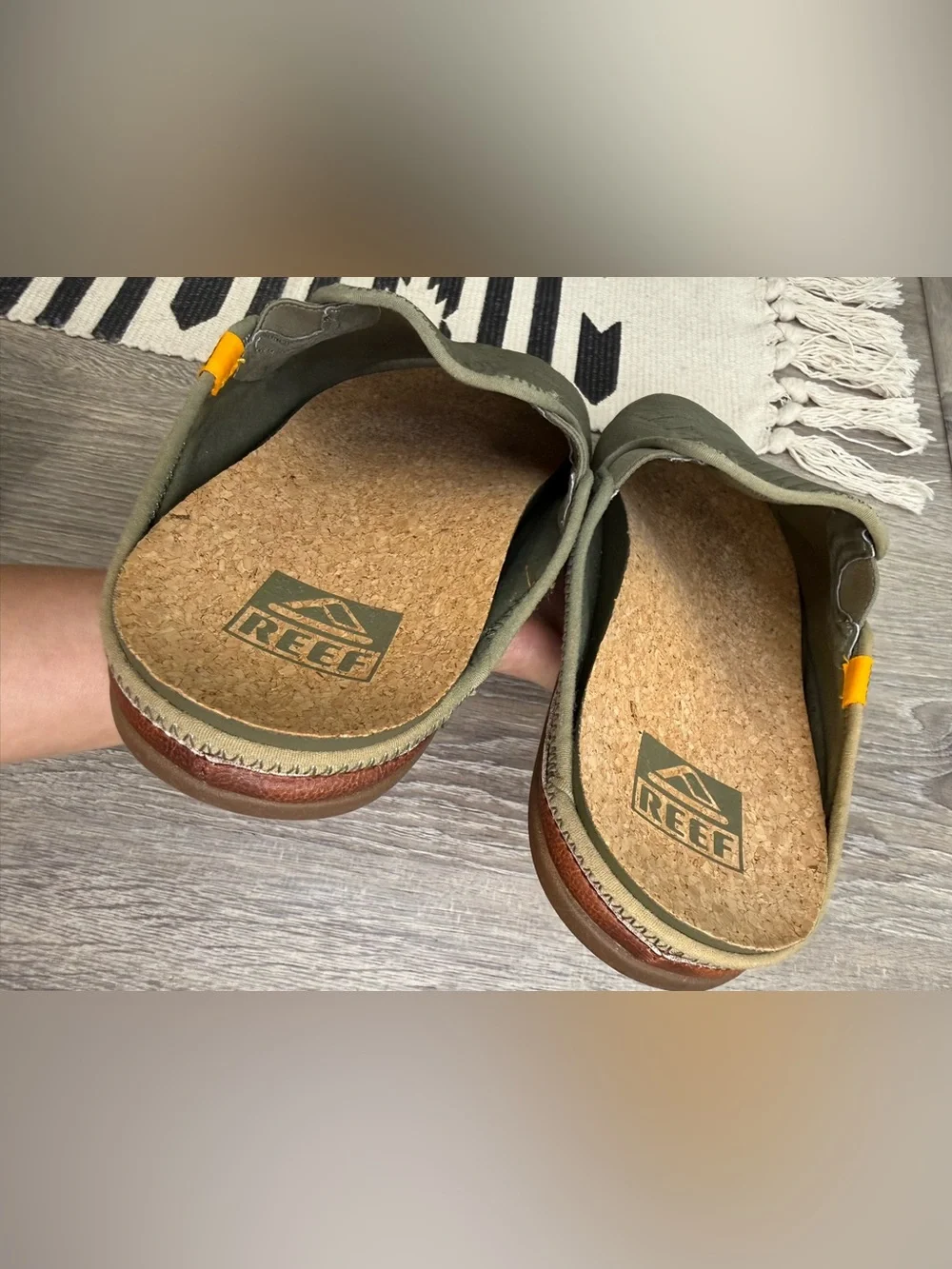 Reef Quilted Cushion Slip-On Loafers Olive Green Casual Shoes Men’s | 10